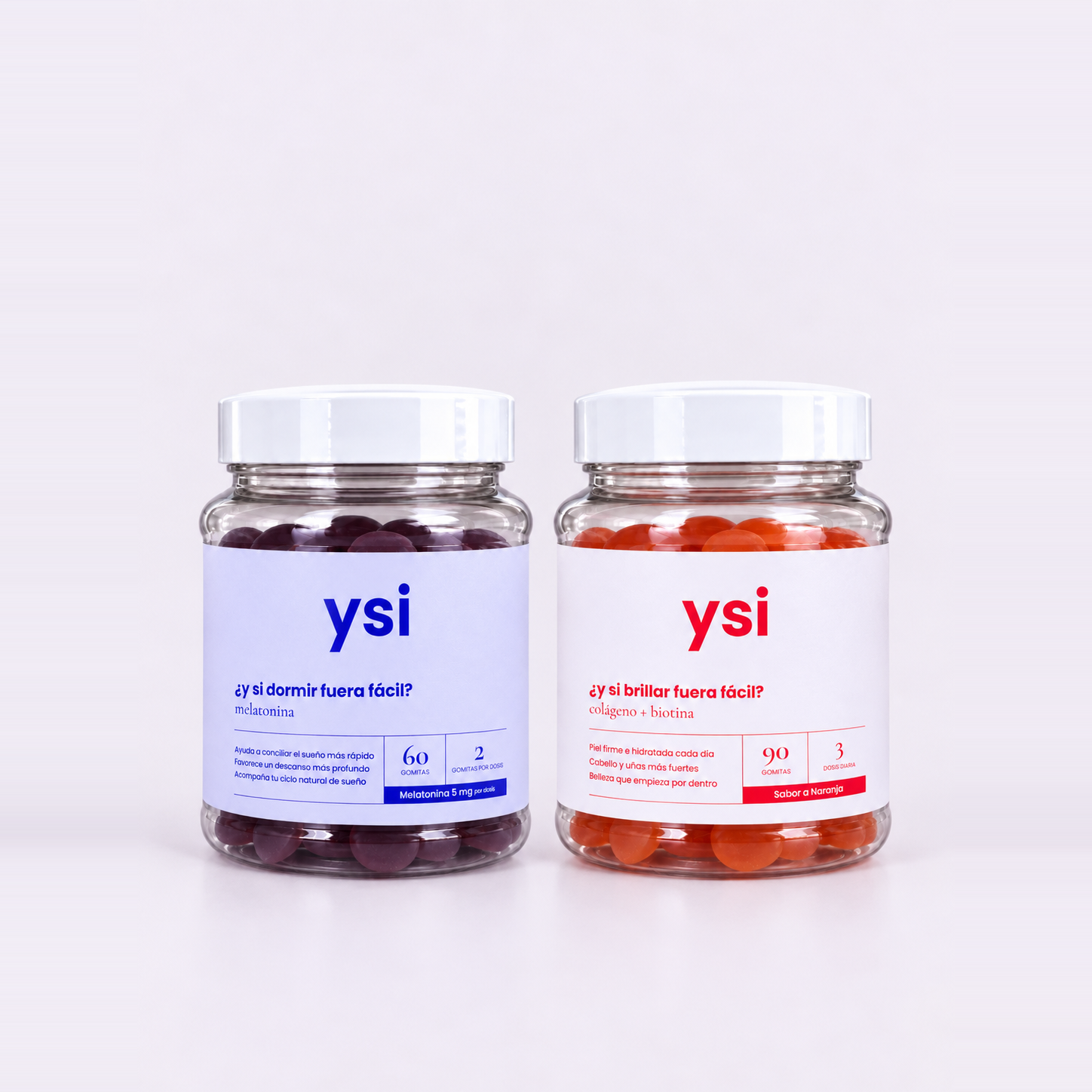 Pack de dos frascos de YSI: Melatonina y Colágeno + Biotina